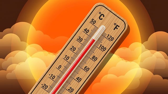 Free thermometer hot weather summer heat illustration