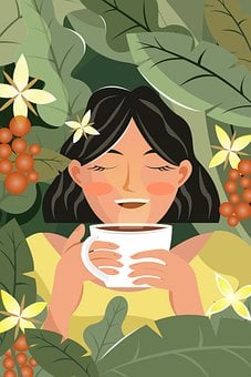 Kaffe, Kaffebønner, Planter, Kvinde