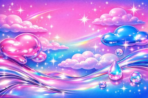 Fantasia, Arco-Íris, Nuvens, Estrelas