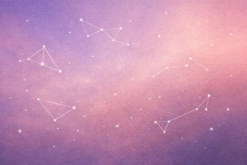 Constelação, Céu Estrelado, Roxo, Espaço