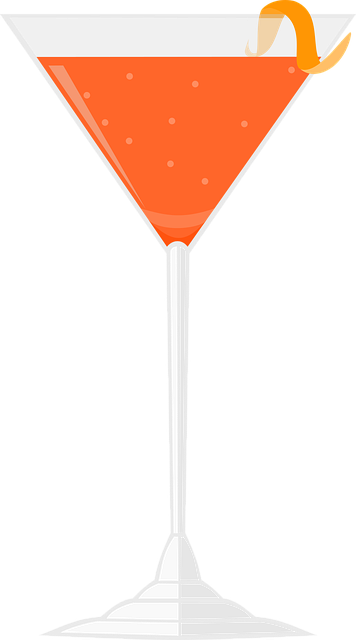 Free cocktail martini glass mixed drink vector