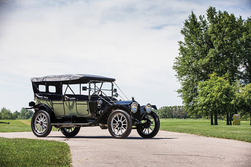 Vintage, Bil, 1914, Touring, Packard
