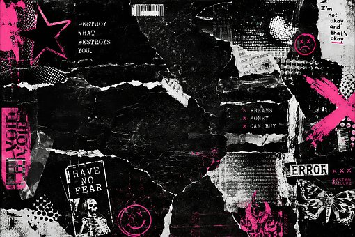 Collage, Grunge, Punk, Emo, Abstrakt