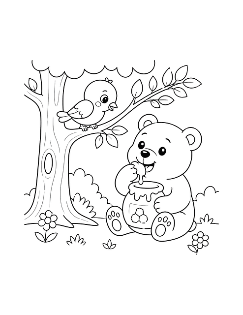 Free Teddy Bear Honey illustration and picture
