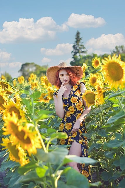 Free Sunflower Woman photo and picture