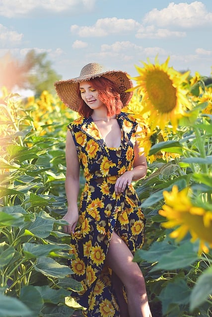 Free Sunflower Woman photo and picture