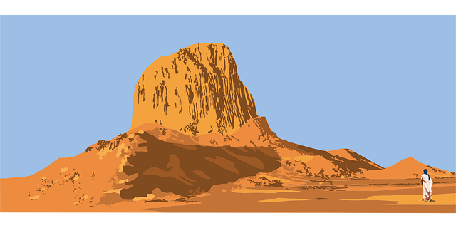 Free sahara hoggar southern algeria vector