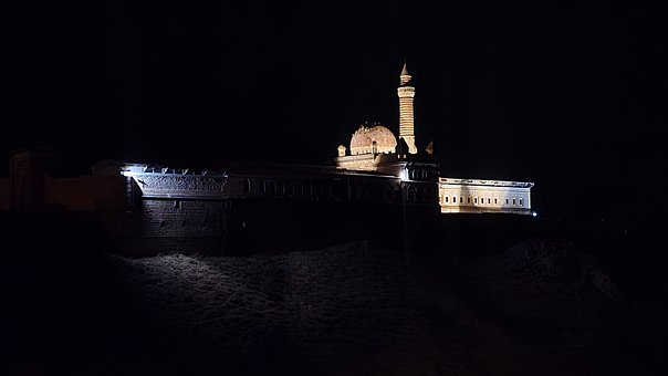 Free Fortress Night Scene photo and picture