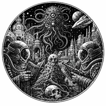 Astronaut, Extraterestru, Necronomicon