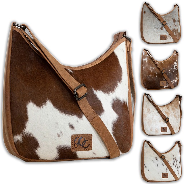 Tas, Crossbody, Leer, Bruin, Wit, Bont