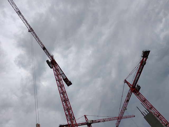 Baustelle, Holzkran, Portabilität