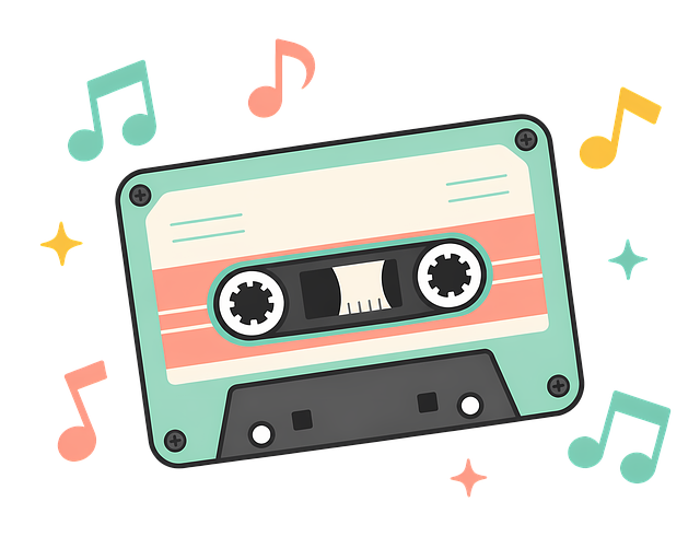 Kassette, Retro-Musik, Vintage Kassette