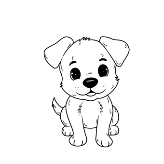 Free Puppy Cartoon illustration and picture