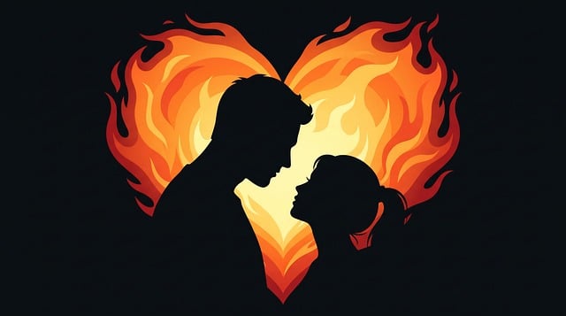 Free love romance heart illustration