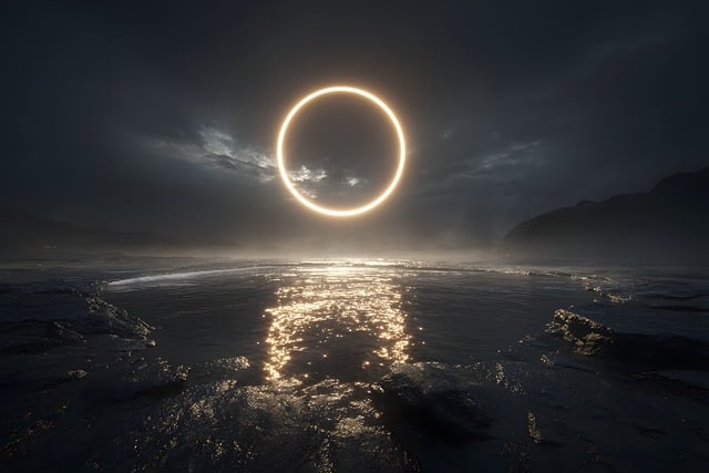 Free eclipse half-light reflection illustration