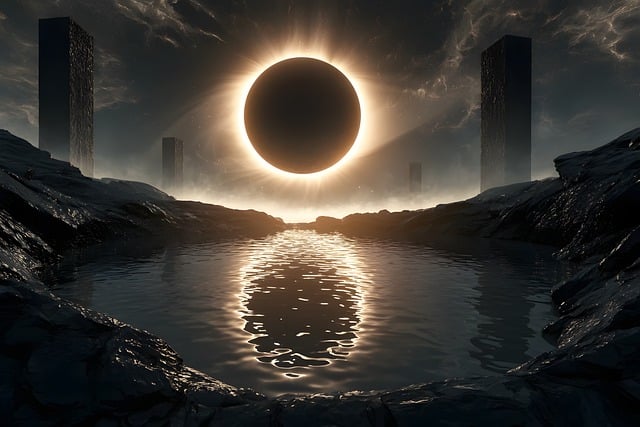Free eclipse nature water illustration