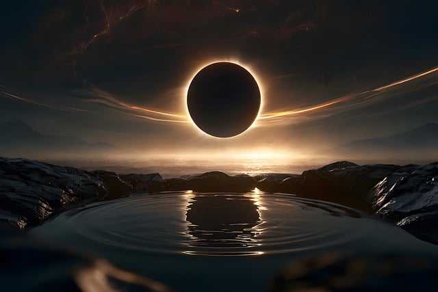 Free eclipse cosmic atmospheric illustration