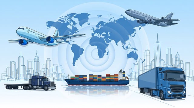Free transportation aviation shipping illustration