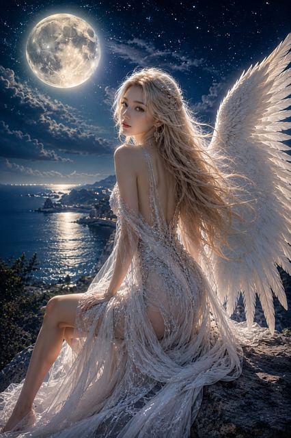 Free Woman Moon photo and picture