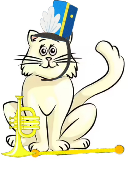 Gato, Sombrero, Trompeta, Ilustración