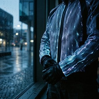 Mode, Kleidung, Stadt, Regen, Straße