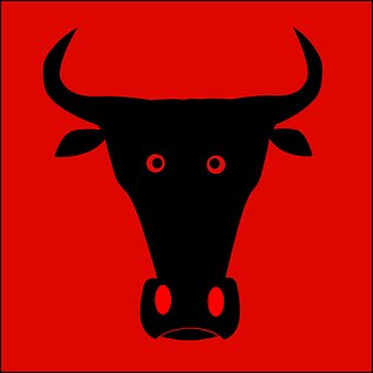 Tyr, Hoved, Dyr, Rød, Symbol, Siluet