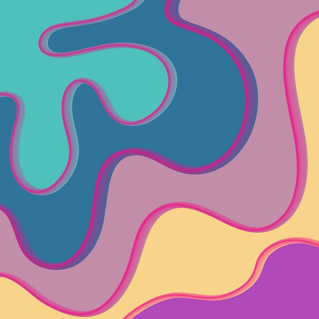 Free waves shapes blue illustration