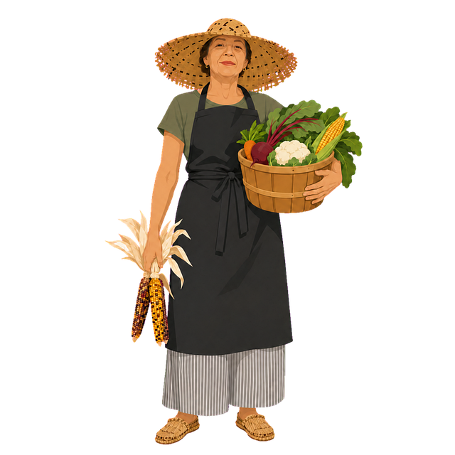 Free female farmer rural life agriculture vector