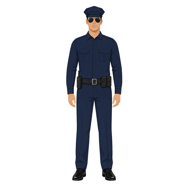 Free police officer security officer uniform vector