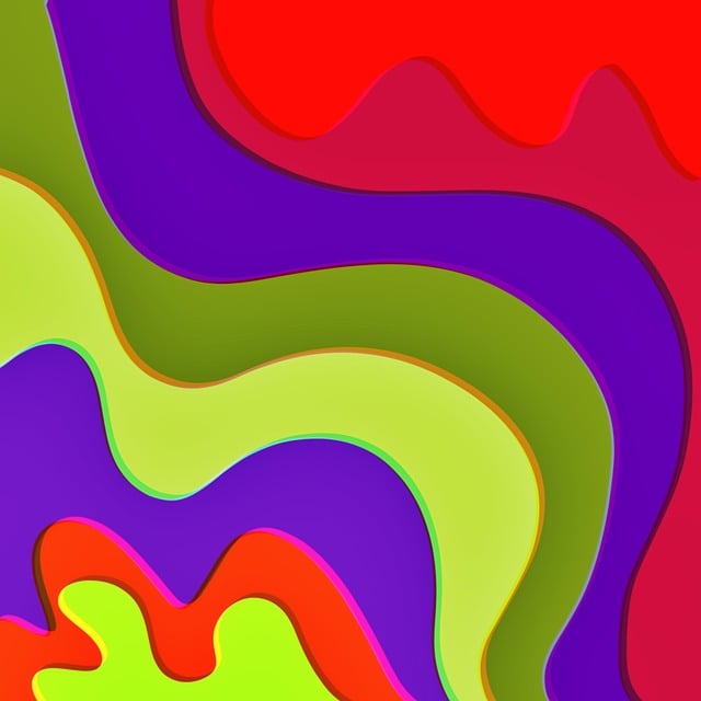 Free abstraction colorful waves organic shapes illustration