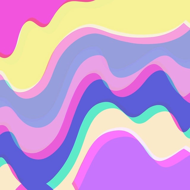 Free abstract colorful waves illustration