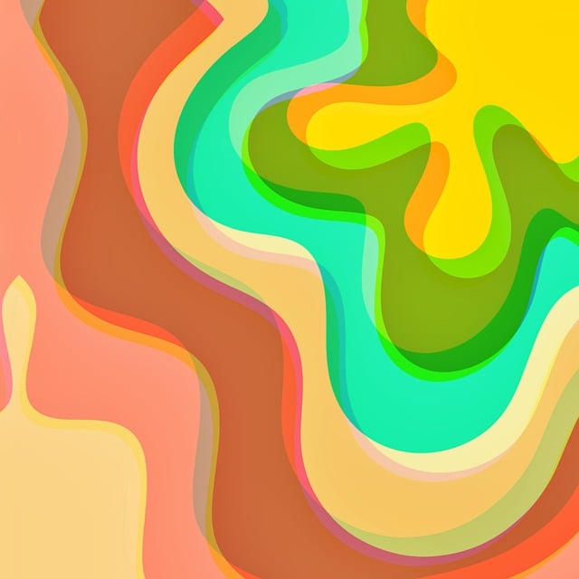 Free waves colors abstract illustration