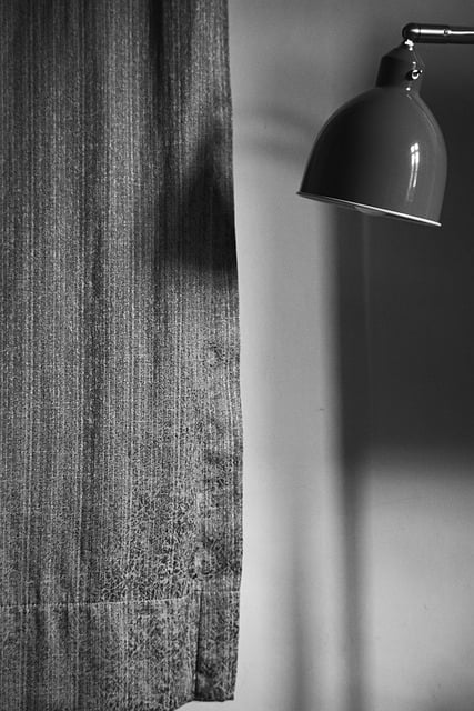 Fotografia Czarno-Biała, Lampa, Cień