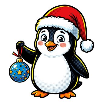 Free Penguin Santa Hat illustration and picture