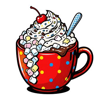 Free Hot Chocolate Whipped Cream illustration and picture