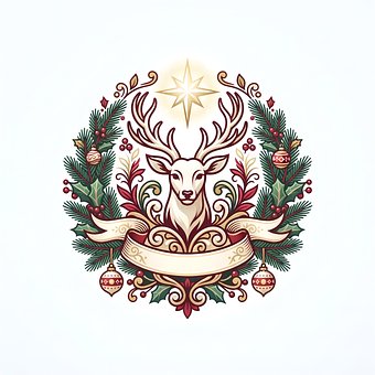 Weihnachten, Winter, Rentier, Natur