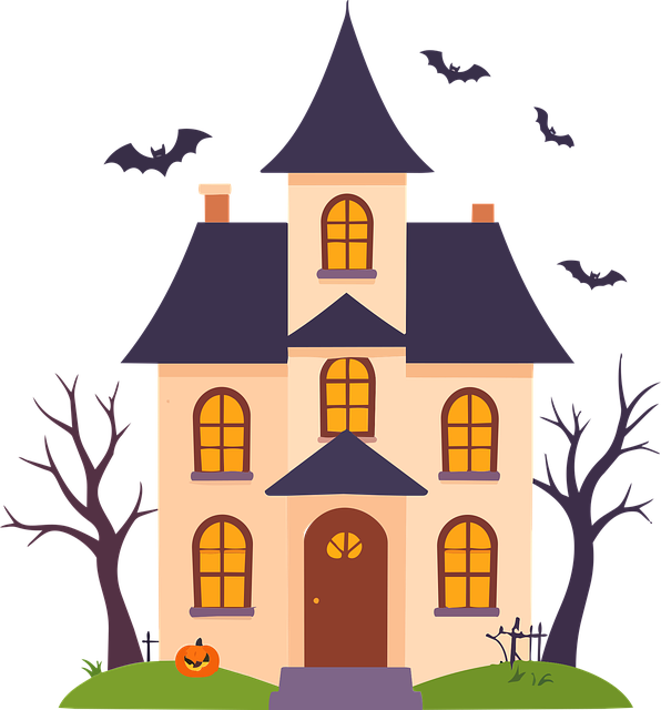 Free Halloween Haunted House vector and picture