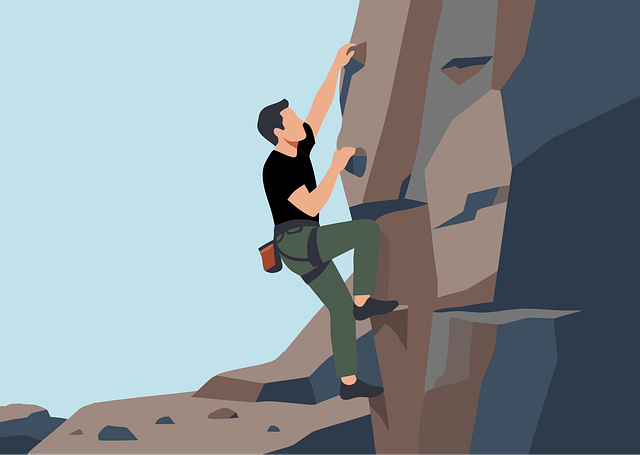 Free climbing climber cartoon vector