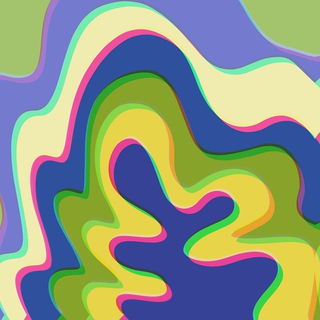 Free waves lines colorful illustration
