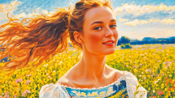 Porträt, Natur, Sommer, Landschaft