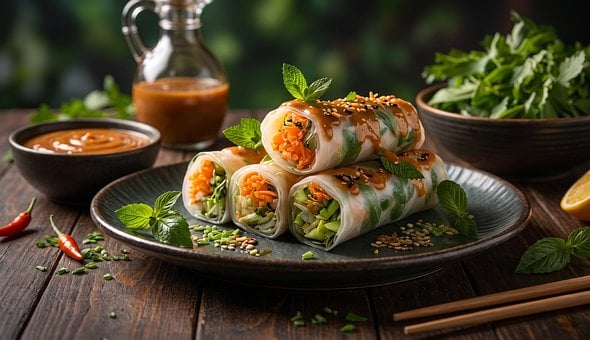 Free Spring Roll Vegetables illustration and picture