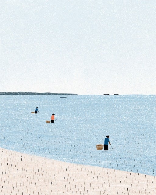 Person, Vand, Strand, Himmel, Blå, Rolig