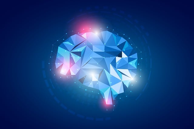 Free brain digital art low poly illustration