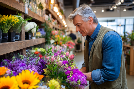 Free Man Flowers illustration and picture