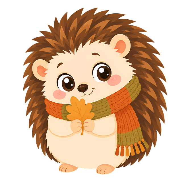 Free hedgehog autumn nature illustration