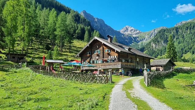 Berghütte, Sommer, Natur, Wandern, Alpen