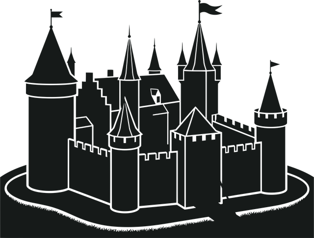 Free castle fortress medieval illustration