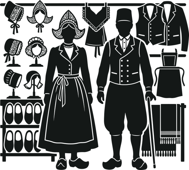 Free traditional clothing dutch vector