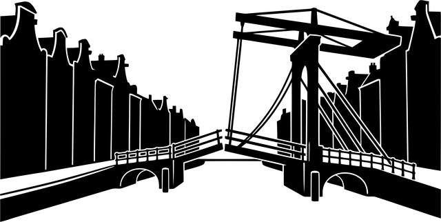 Free amsterdam bridge canal vector
