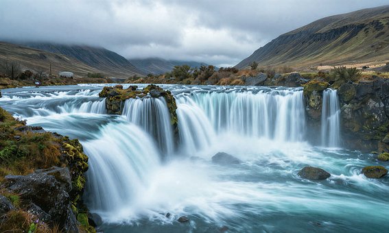 Waterval, Rivier, Bergen, Natuur, Mist
